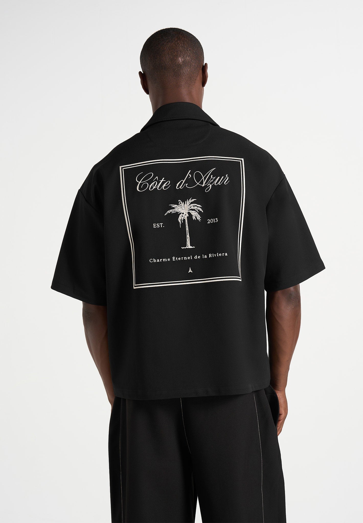 Alexis - Unisex Cote d'Azur Boxy Shirt - Black