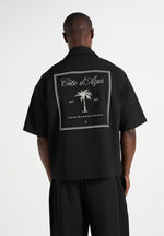 Alexis - Unisex Cote d'Azur Boxy Shirt - Black