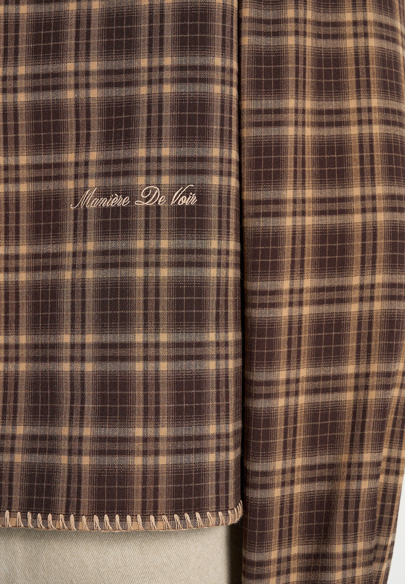 blake-unisex-whipstitch-check-shirt-brown