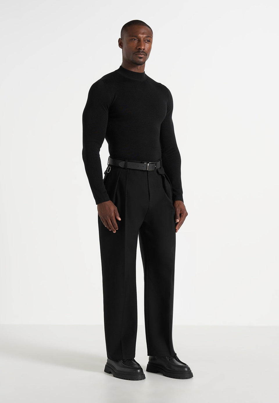 kw003-fitted-mock-neck-wool-blend-jumper-black