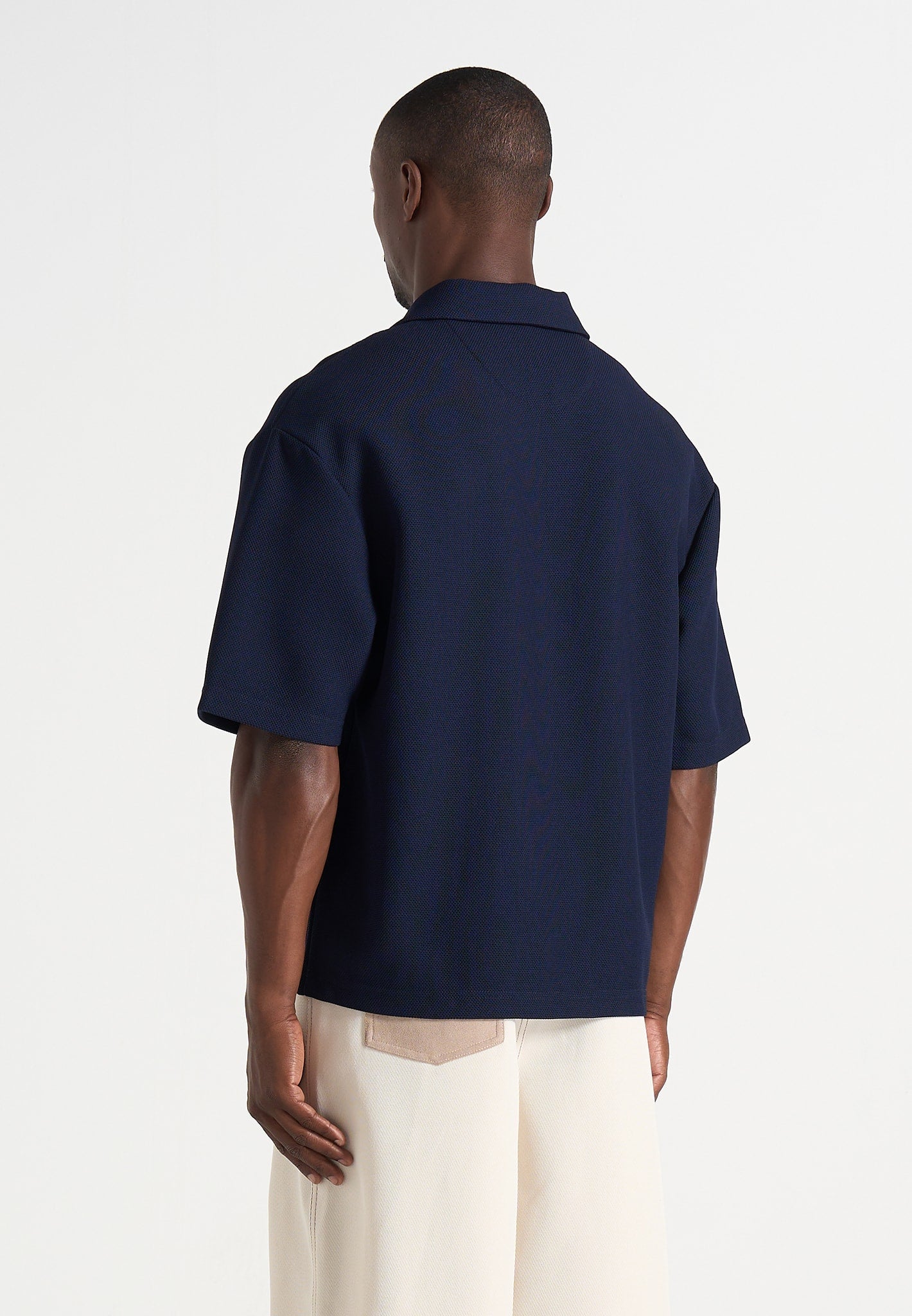 Joss - Boxy Signature Polo Shirt - Navy