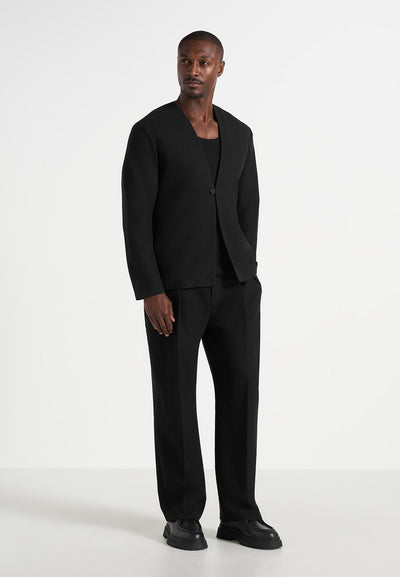 Axel - Minimal Kimono Wool-Blend Blazer - Black
