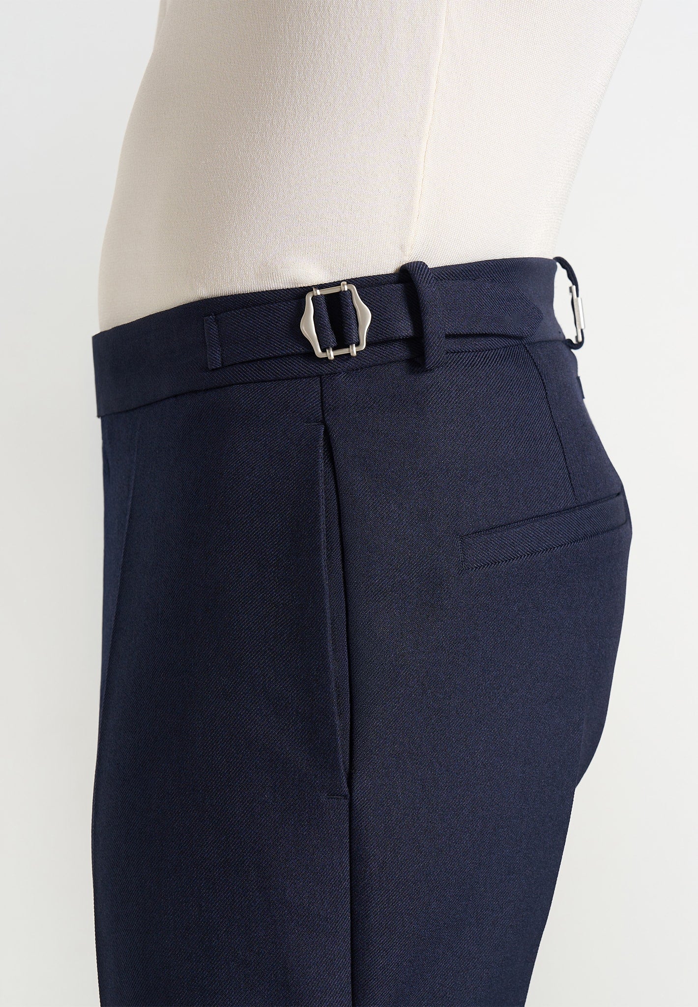 Hubert - Slim Fit Tailored Pants - Navy
