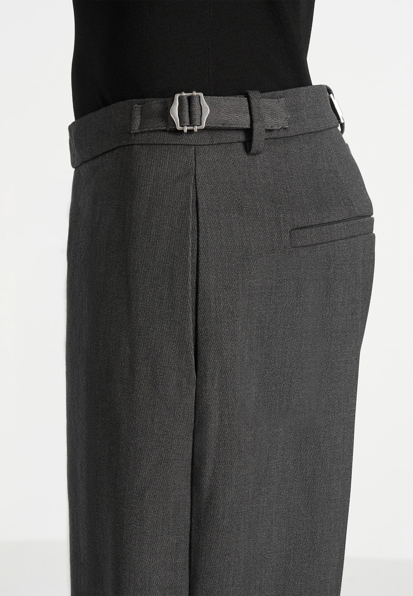 Boris - Tailored Button Cuff Pants - Grey