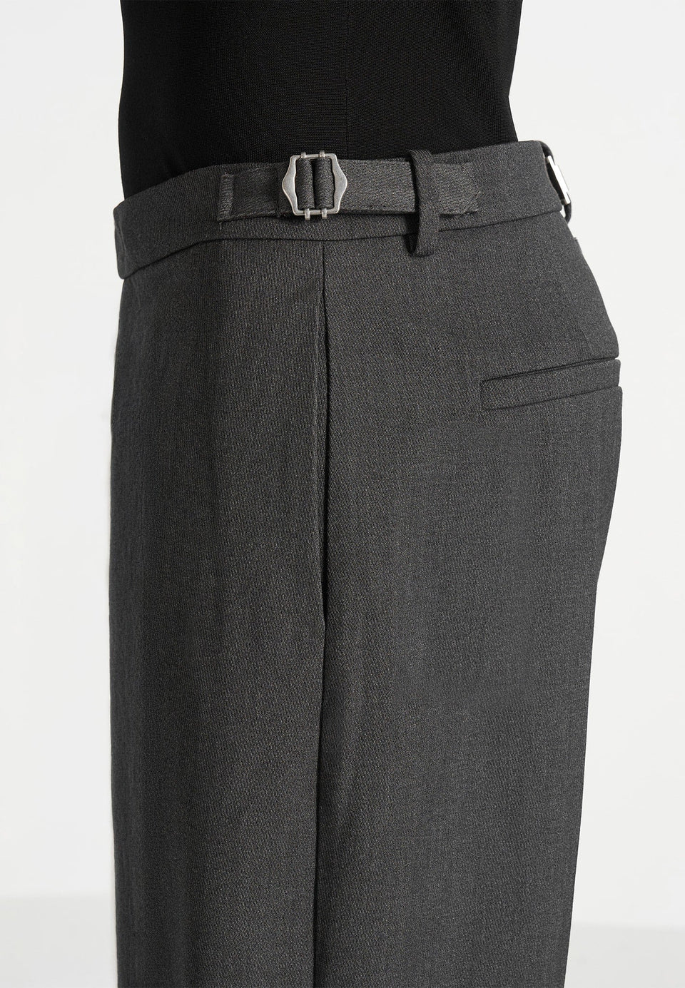 Boris - Tailored Button Cuff Pants - Grey