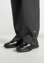 Boris - Tailored Button Cuff Pants - Grey