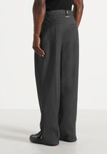 Boris - Tailored Button Cuff Pants - Grey