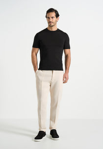 Ellis - Luxe Knitted T-Shirt - Black