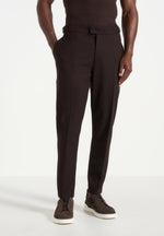 Hubert - Slim Fit Tailored Pants - Brown
