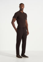 Hubert - Slim Fit Tailored Pants - Brown