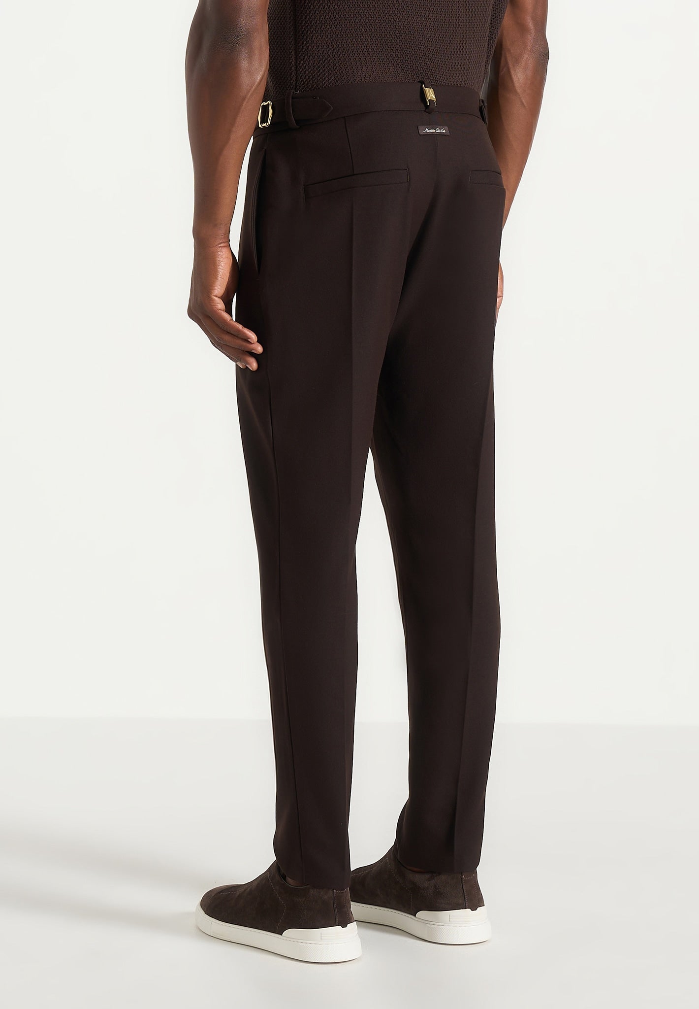 Hubert - Slim Fit Tailored Pants - Brown