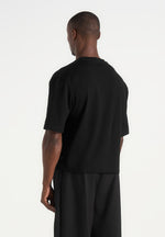 Leon - Boxy Cropped T-Shirt - Black