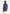 Daniel - Contrast Border Knit Zip Polo Shirt - Blue