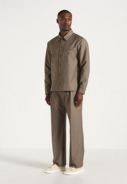 leo-hatched-tailored-long-sleeve-overshirt-khaki