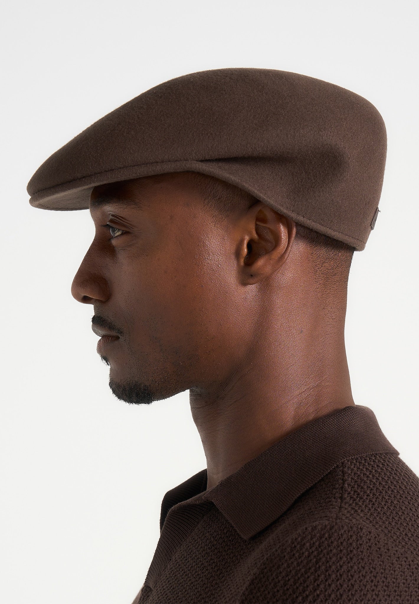 Amos - Wool Flat Cap - Brown