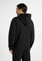 ray-unisex-neoprene-cropped-zip-hoodie-black
