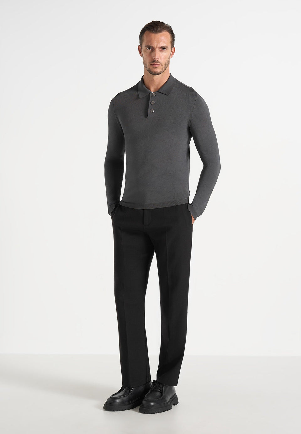 lucien-core-knitted-sheen-long-sleeve-polo-top