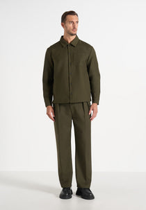 Valentin - Classic Tailored Long Sleeve Shirt - Olive