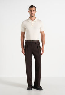Pierre - Twin Pleat Tailored Wool-Blend Pants - Brown
