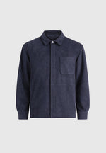 Andy - Unisex Suede Long Sleeve Shirt - Navy