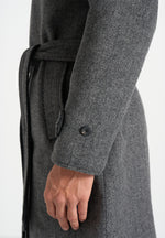 Alfie - Reversible Belted Wool-Blend Car Coat - Grey / Black