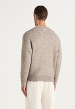 Theo - Asymmetric Brushed Wool-Blend Knit Sweater - Taupe
