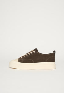 Vienna - Suede Contrast Stitch Sneaker - Brown