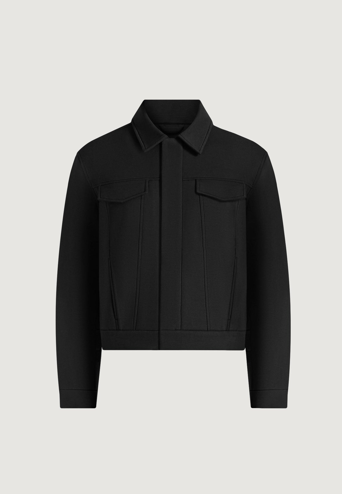Kairo - Neoprene Trucker Jacket - Black