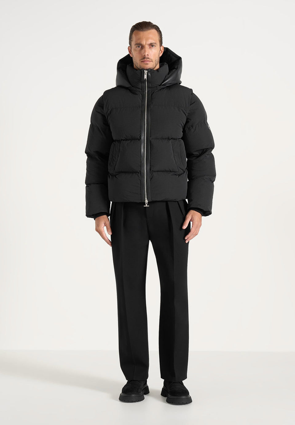 Eric - 2-in-1 Puffer/Gilet Jacket - Black