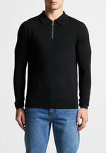 merino-wool-long-sleeve-polo-top-with-zip-black