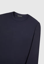 neoprene-regular-fit-crew-neck-jumper-navy