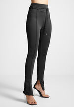 neoprene-tie-detail-leggings-black