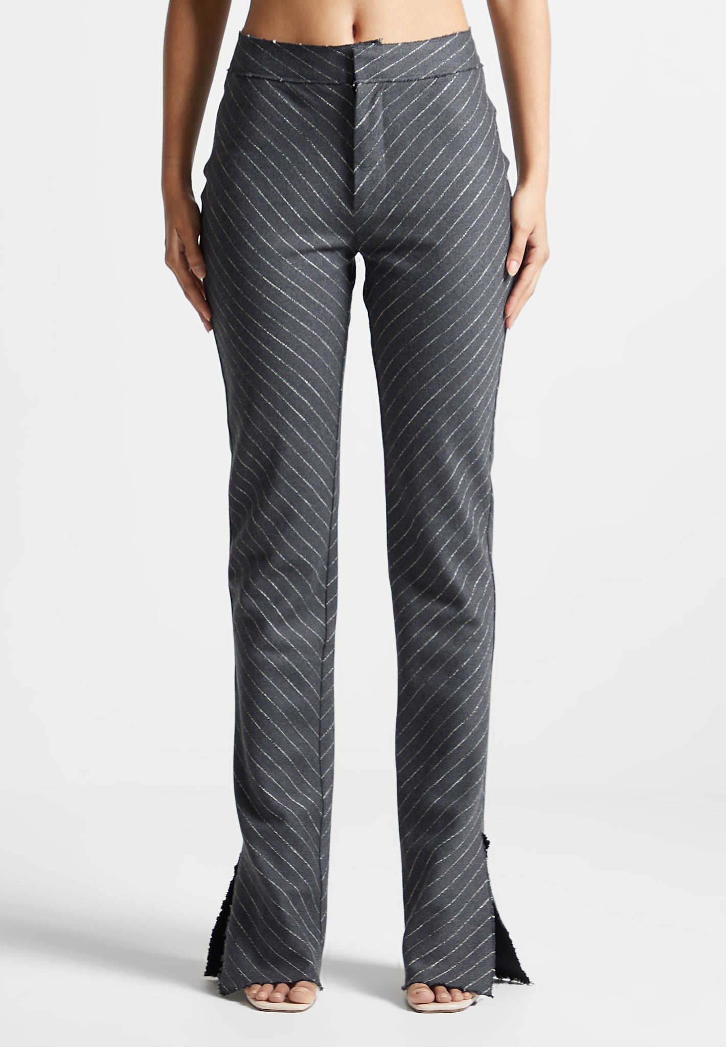 pinstripe-mini-flared-trousers-grey