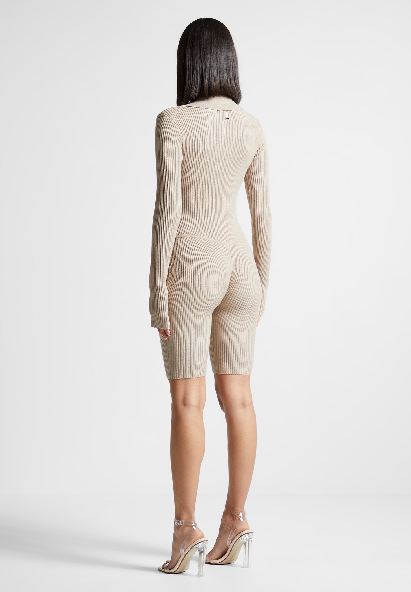 ribbed-knit-long-sleeve-playsuit-beige