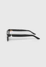 Milan - Curved-Frame Sunglasses - Black