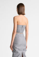 tailored-pleated-bandeau-corset-top-grey