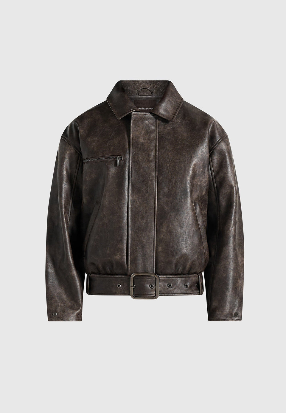 ezra-unisex-vintage-leather-belted-bomber-jacket-brown
