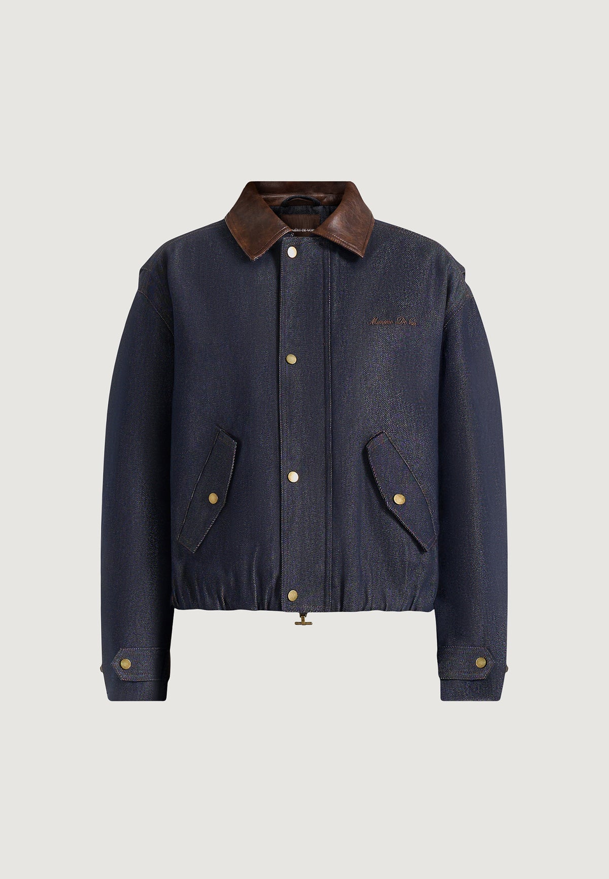 Cameron - Unisex Oversized Denim Bomber Jacket - Indigo