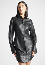 vegan-leather-angled-shirt-black