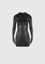 vegan-leather-bodycon-dress-with-gloves-black