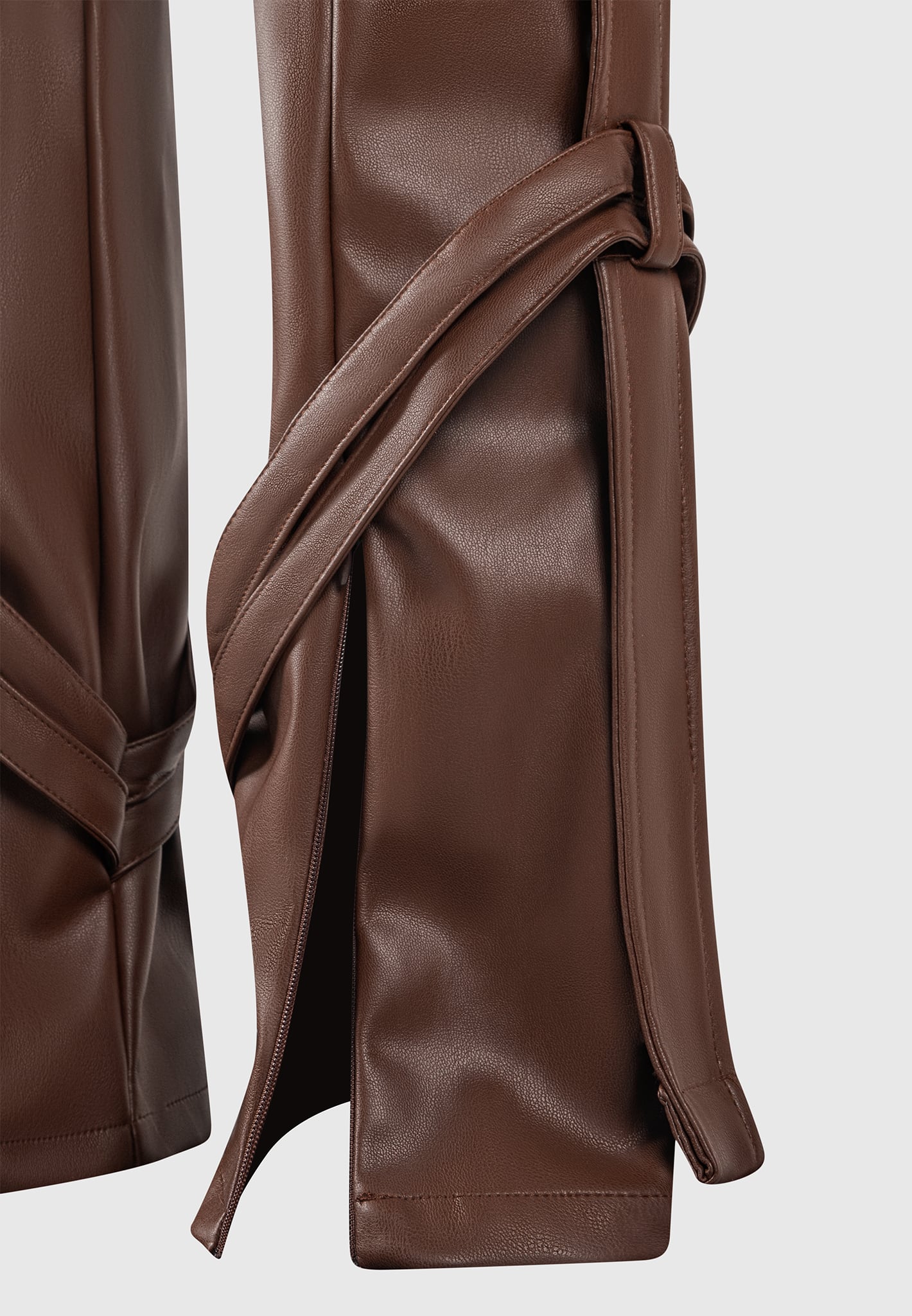 vegan-leather-carpenter-cargo-trousers-brown