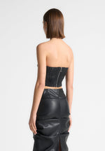 vegan-leather-pleated-bandeau-corset-top-black