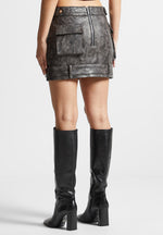 vintage-vegan-leather-cargo-mini-skirt-grey