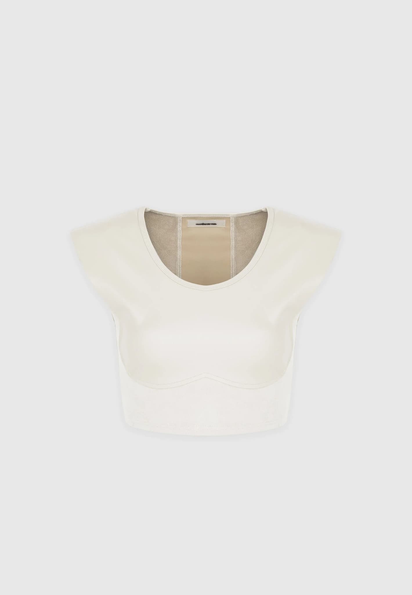 wide-shoulder-vegan-leather-and-suede-crop-top-beige