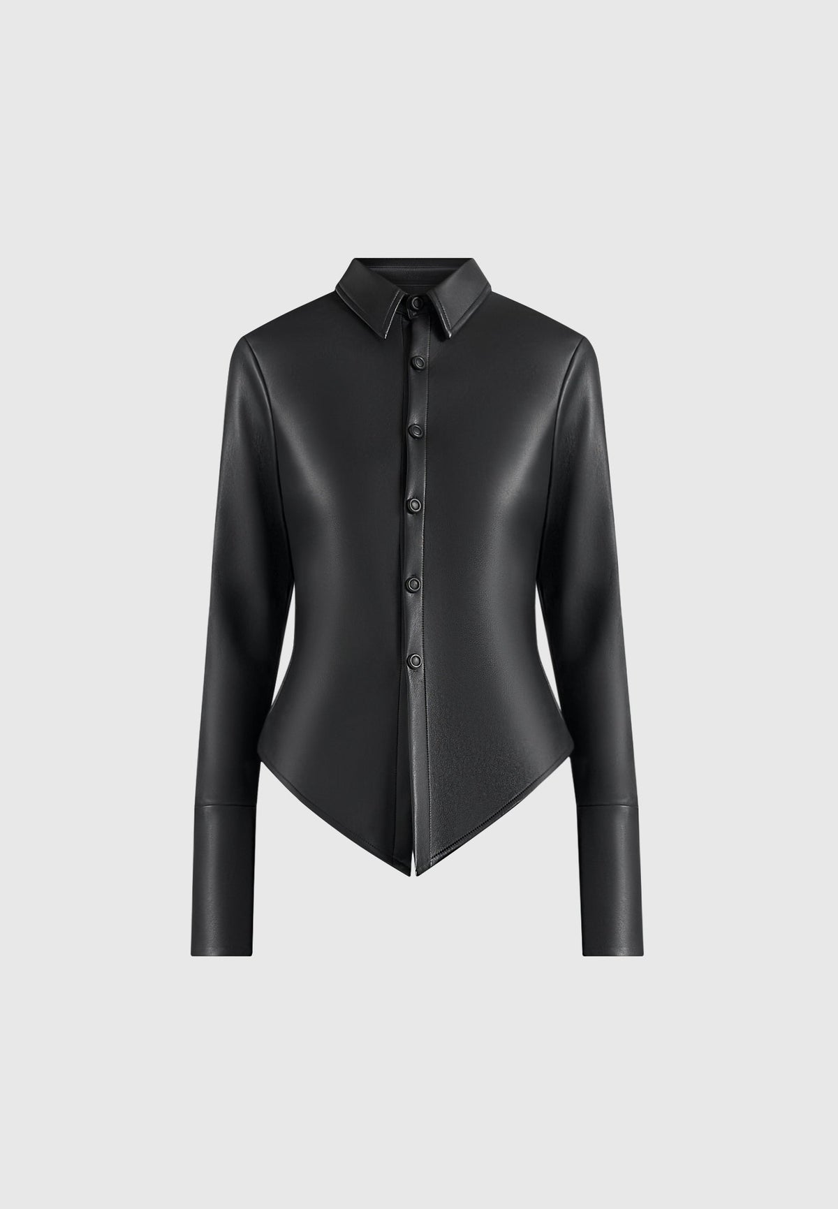 sonia-leather-cinch-shirt-black
