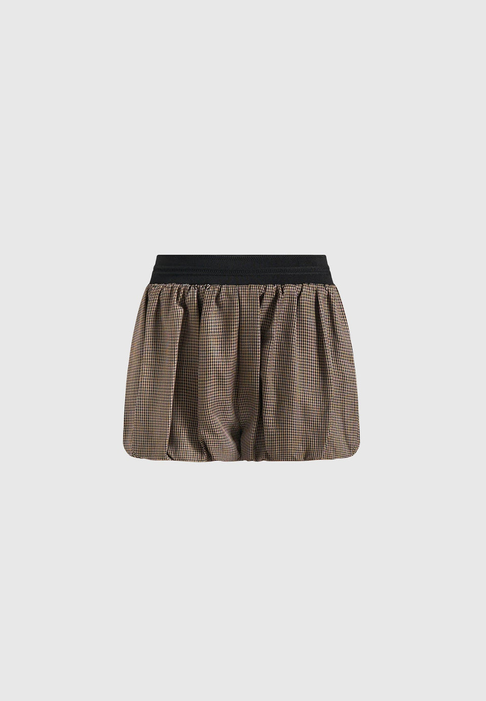 zoe-houndstooth-balloon-shorts-brown