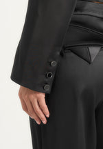 Kiki - Rhinestone Corset Blazer - Black