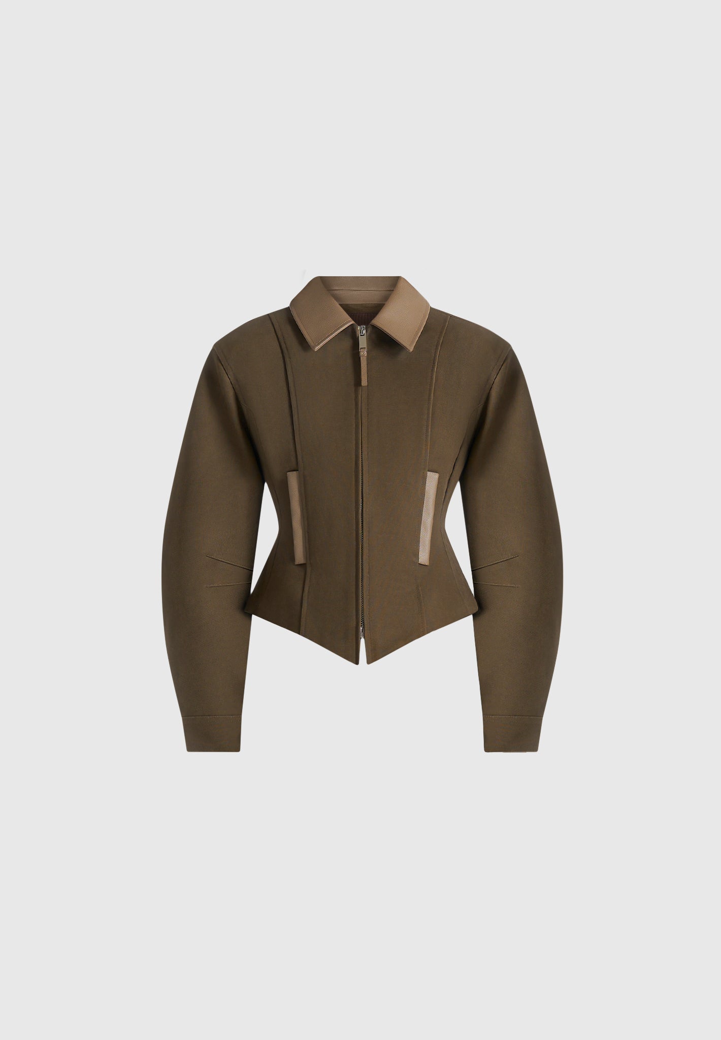 Sky - Hourglass Gabardine Jacket - Khaki