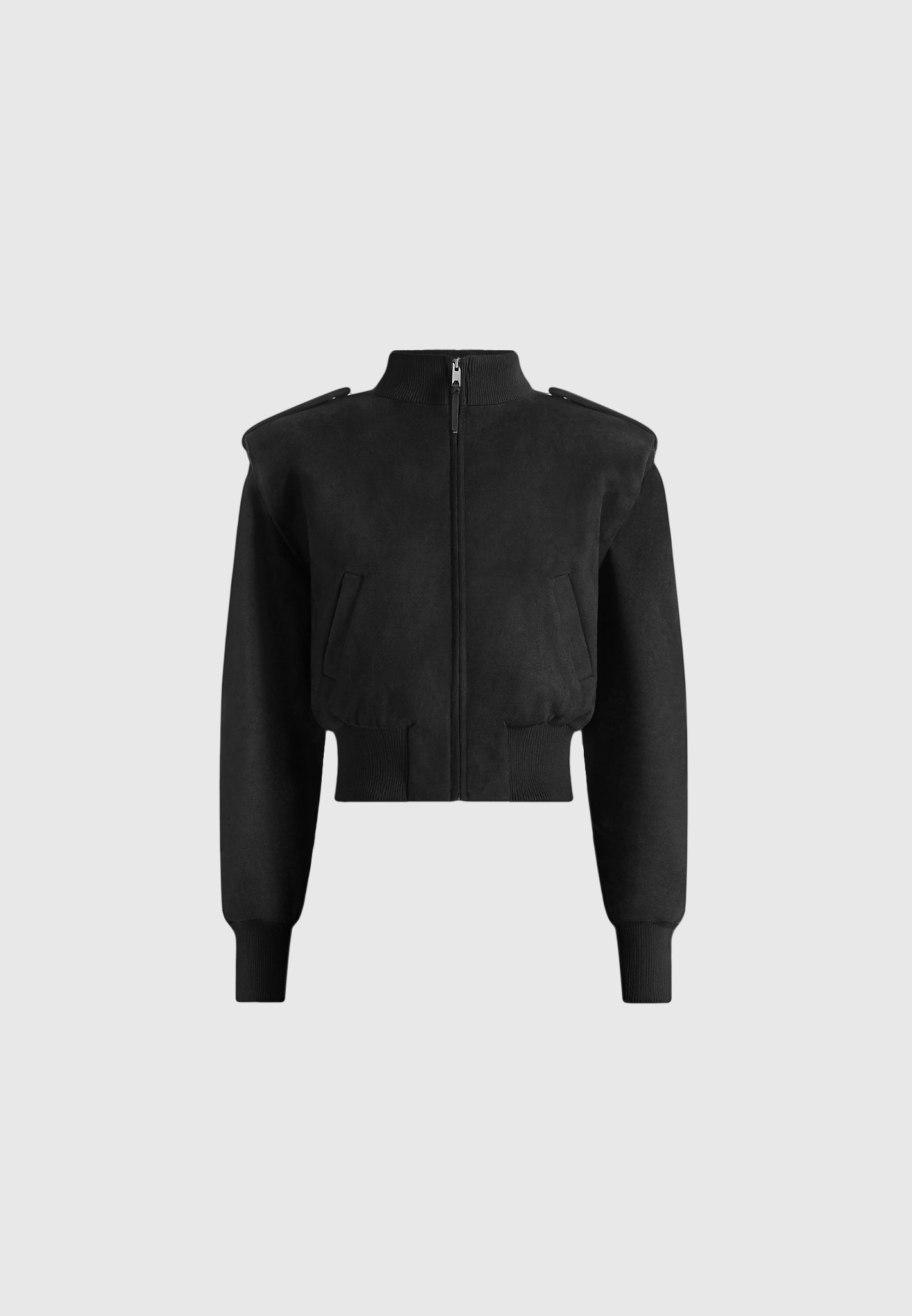 delfina-suede-layered-shoulder-cropped-bomber-jacket-black