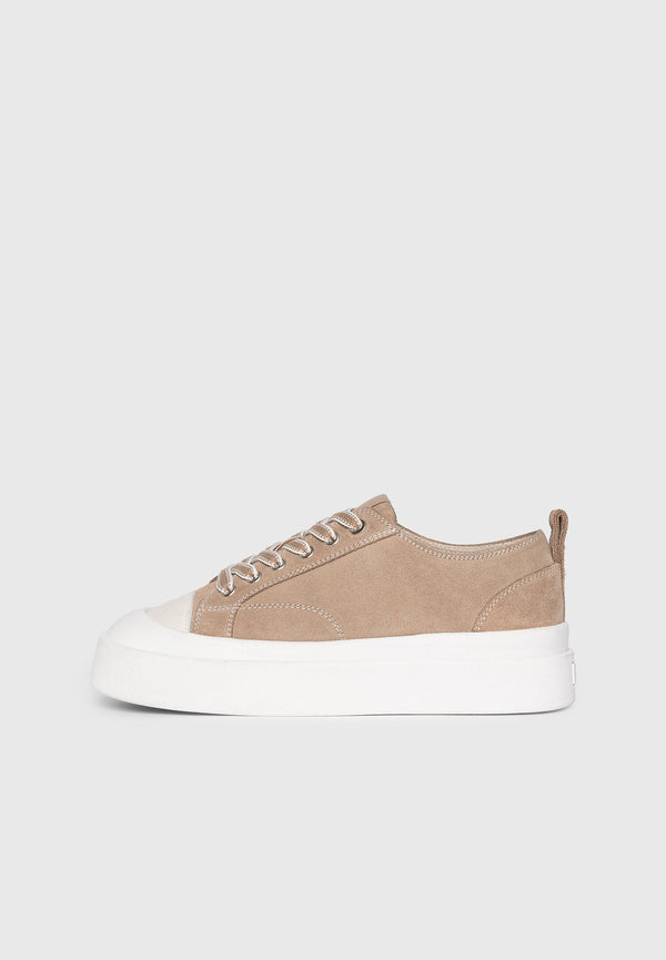 Women's Vienna - Suede Contrast Stitch Sneaker - Beige